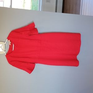 LOFT Red Christmas Dress